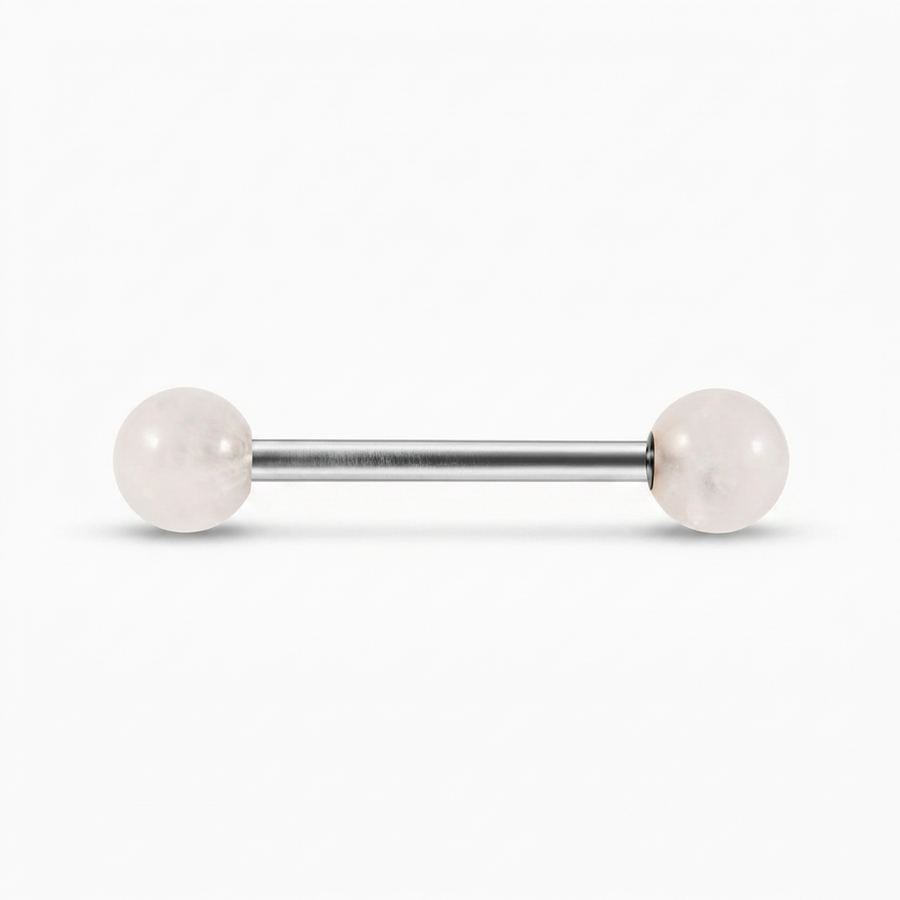 Piercing con palline in pietra in Acciaio Chirurgico 316L - Piercing per Nipple