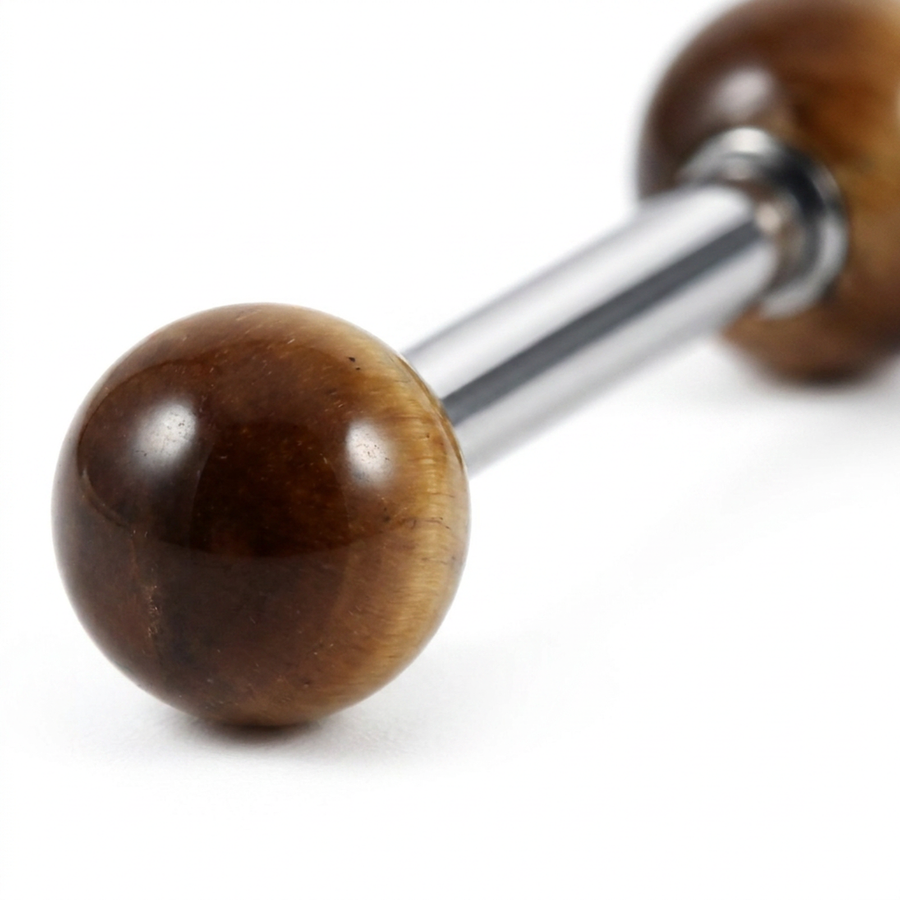 Piercing con palline in pietra in Acciaio Chirurgico 316L - Piercing per Nipple