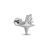 Piercing con stelline in Titanio G23- Piercing per Lobo, helix, forward helix, conch, flat, tragus