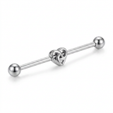Piercing con cuore annodato in Acciaio Chirurgico 316L - Piercing per industrial