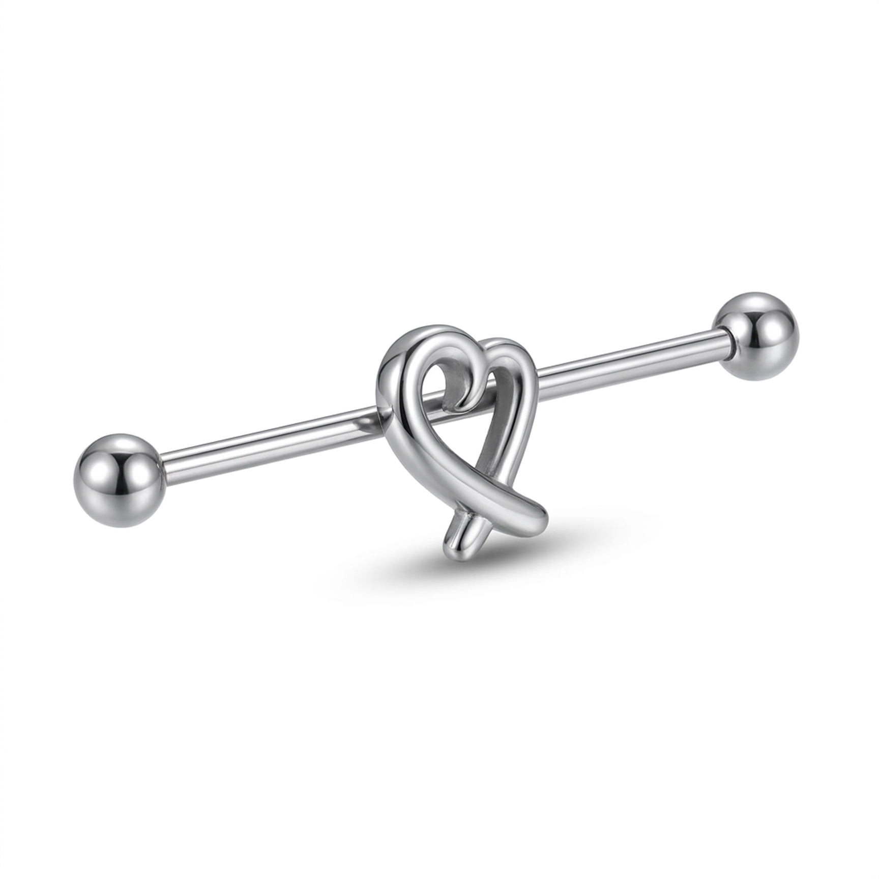 Piercing con cuore in Acciaio Chirurgico 316L - Piercing per industrial