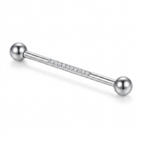 Piercing con zirconi in Acciaio Chirurgico 316L - Piercing per Industrial