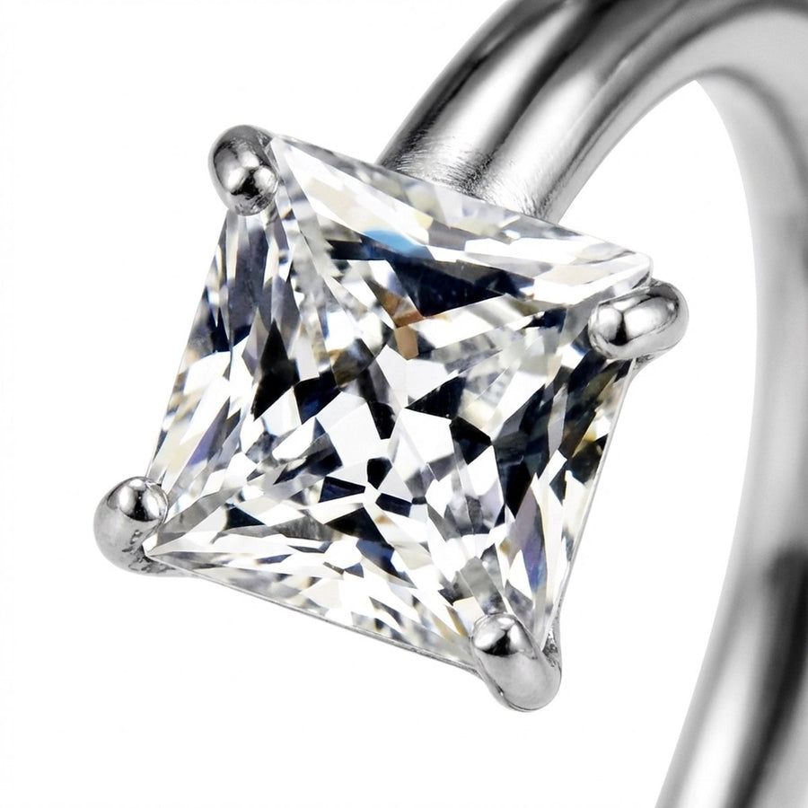 Piercing con zircone rotondo, quadrato, a stella, a cuore e  in Acciaio Chirurgico 316L - Piercing per nostril