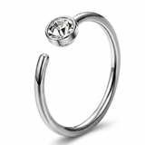 Piercing con zircone in acciaio chirurgico 316L - Piercing per naso