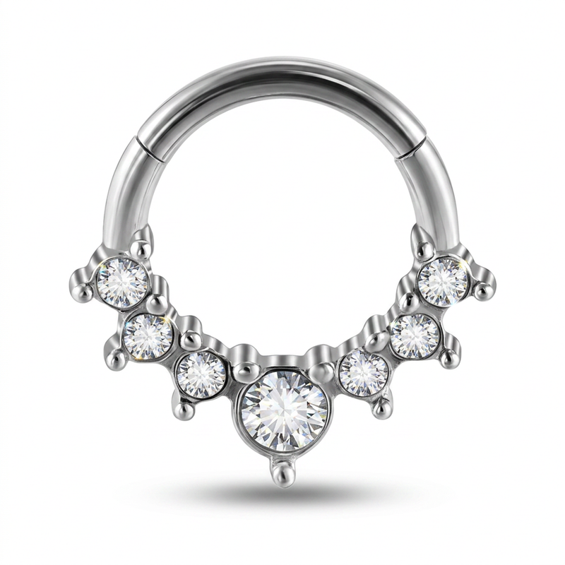 Piercing con zirconi in Acciaio Chirurgico 316L - Piercing per Lobo, helix, daith, septum