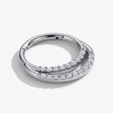Piercing con zirconi in Acciaio Chirurgico 316L - Piercing per lobo, helix, daith, septum