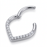 Piercing a punta con zirconi in Acciaio Chirurgico 316L - Piercing per lobo, helix, daith, septum