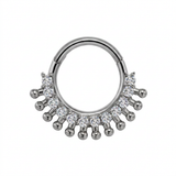 Piercing con zirconi in Acciaio Chirurgico 316L - Piercing per lobo, helix, daith, septum