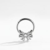 Piercing con fiocco in Acciaio Chirurgico 316L - Piercing per lobo, helix, daith, septum
