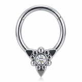 Piercing con punta e zircone in Acciaio Chirurgico 316L - Piercing per lobo, helix, daith, septum
