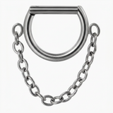 Piercing con catenina in Acciaio Chirurgico 316L - Piercing per lobo, helix, daith, septum