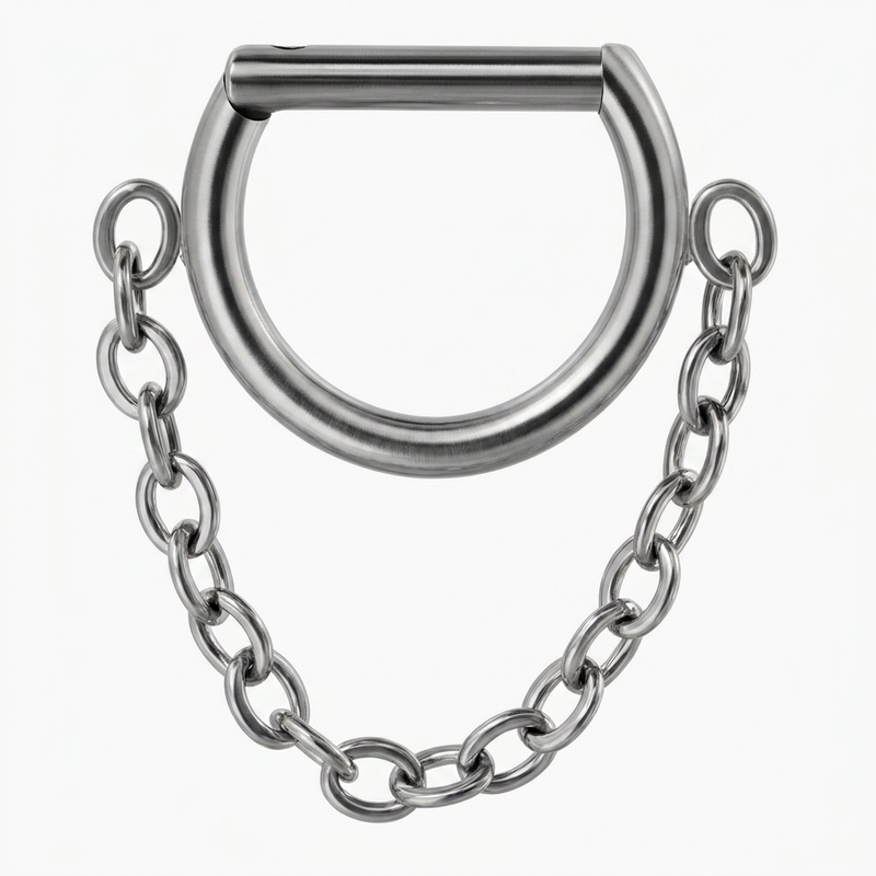 Piercing con catenina in Acciaio Chirurgico 316L - Piercing per lobo, helix, daith, septum