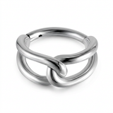 Cerchietto intrecciato in Acciaio Chirurgico 316L - Piercing per lobo, helix, forward helix, tragus