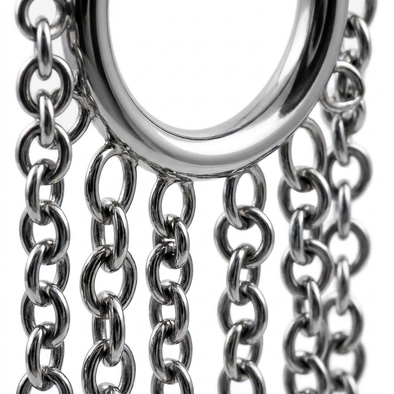 Piercing con catene pendenti in acciaio chirurgico 316L - Piercing per helix, daith, septum