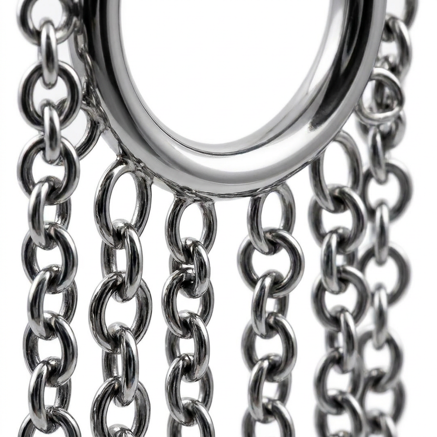 Piercing con catene pendenti in acciaio chirurgico 316L - Piercing per helix, daith, septum