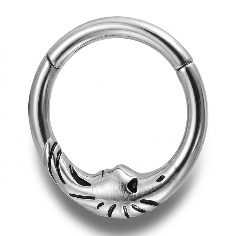 Piercing con luna in Acciaio Chirurgico 316L - Piercing per lobo, helix, daith, septum