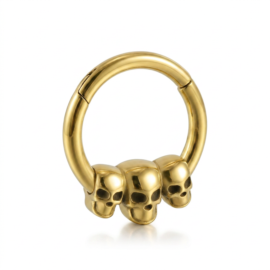 Piercing con teschi in Acciaio Chirurgico 316L - Piercing per lobo, helix, daith, septum