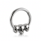 Piercing con teschi in Acciaio Chirurgico 316L - Piercing per lobo, helix, daith, septum