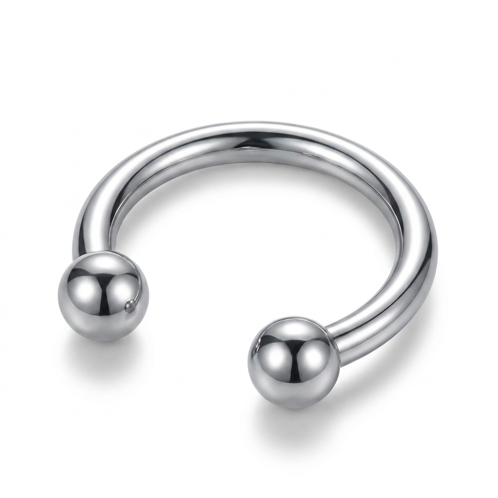 Piercing in acciaio chirurgico 316L con design a palline di colore argento