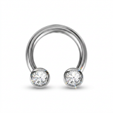 Piercing con palline di zirconi in Acciaio Chirurgico 316L - Piercing per lobo, helix, daith, septum