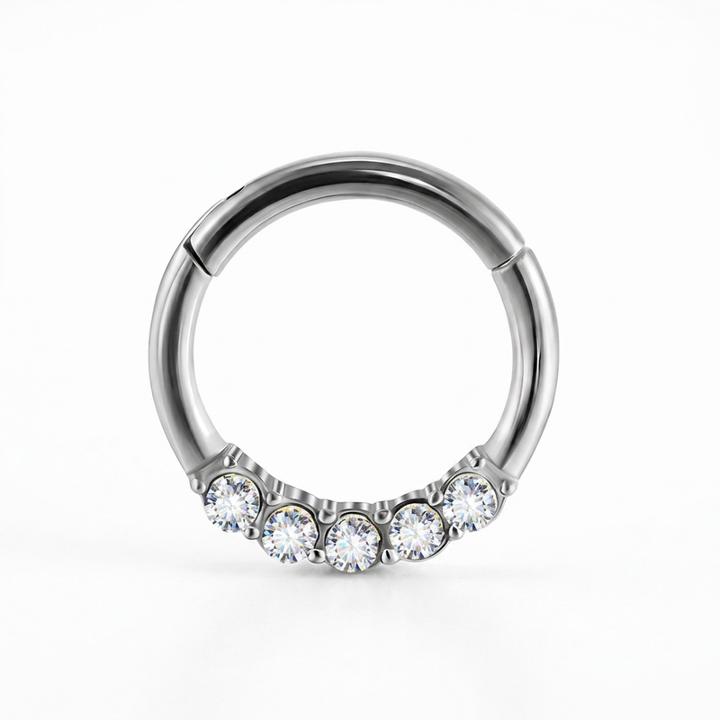 Piercing con zirconi in Acciaio Chirurgico 316L - Piercing per Lobo, helix, daith, septum