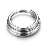 Cerchietto con tre fasce in Acciaio Chirurgico 316L - Piercing per lobo, helix, septum, daith
