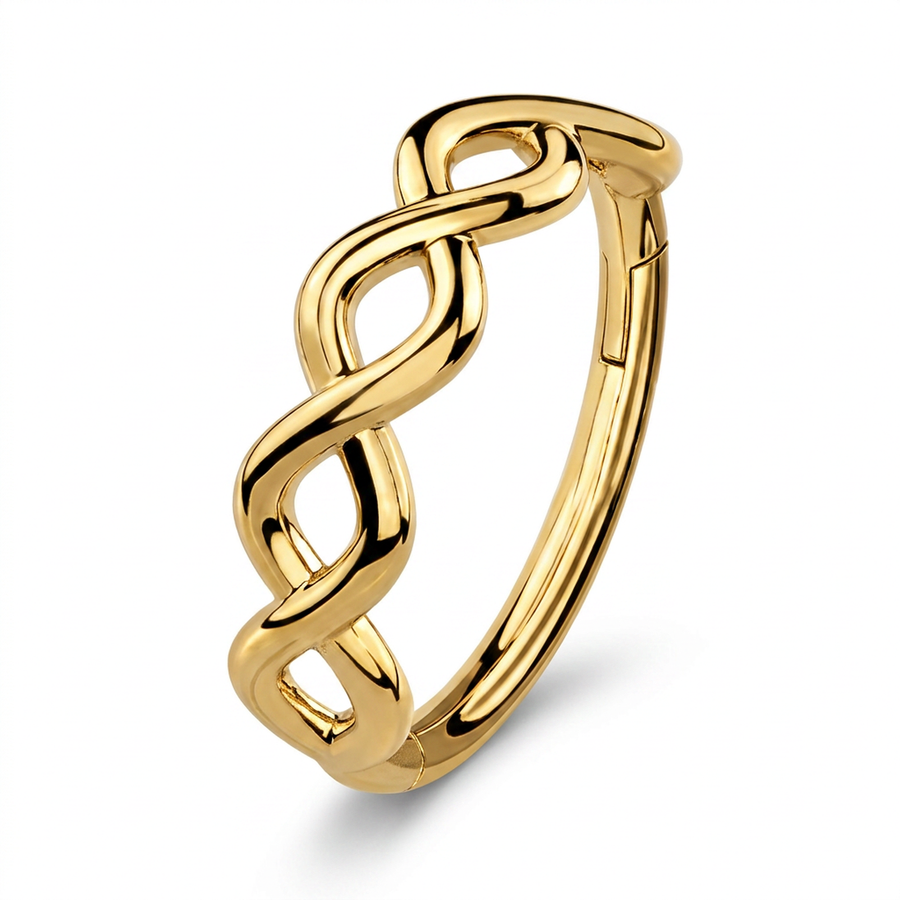 Cerchietto con infinito in Acciaio Chirurgico 316L - Piercing per lobo, helix, forward helix, conch, tragus, antitragus, rook