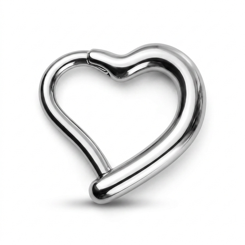 Piercing con cuore in Acciaio Chirurgico 316L - Piercing per Lobo, helix, daith, septum