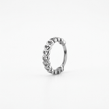 Cerchietto con cuoricini in Acciaio Chirurgico 316L - Piercing per lobo, helix, forward helix, conch, tragus, antitragus, rook
