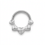 Piercing con cuoricini in Acciaio Chirurgico 316L - Piercing per Lobo, helix, daith, septum