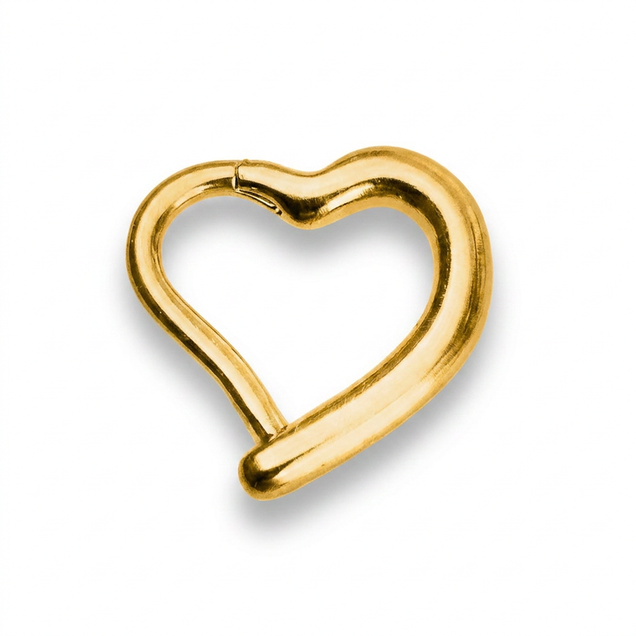 Piercing con cuore in Acciaio Chirurgico 316L - Piercing per Lobo, helix, daith, septum