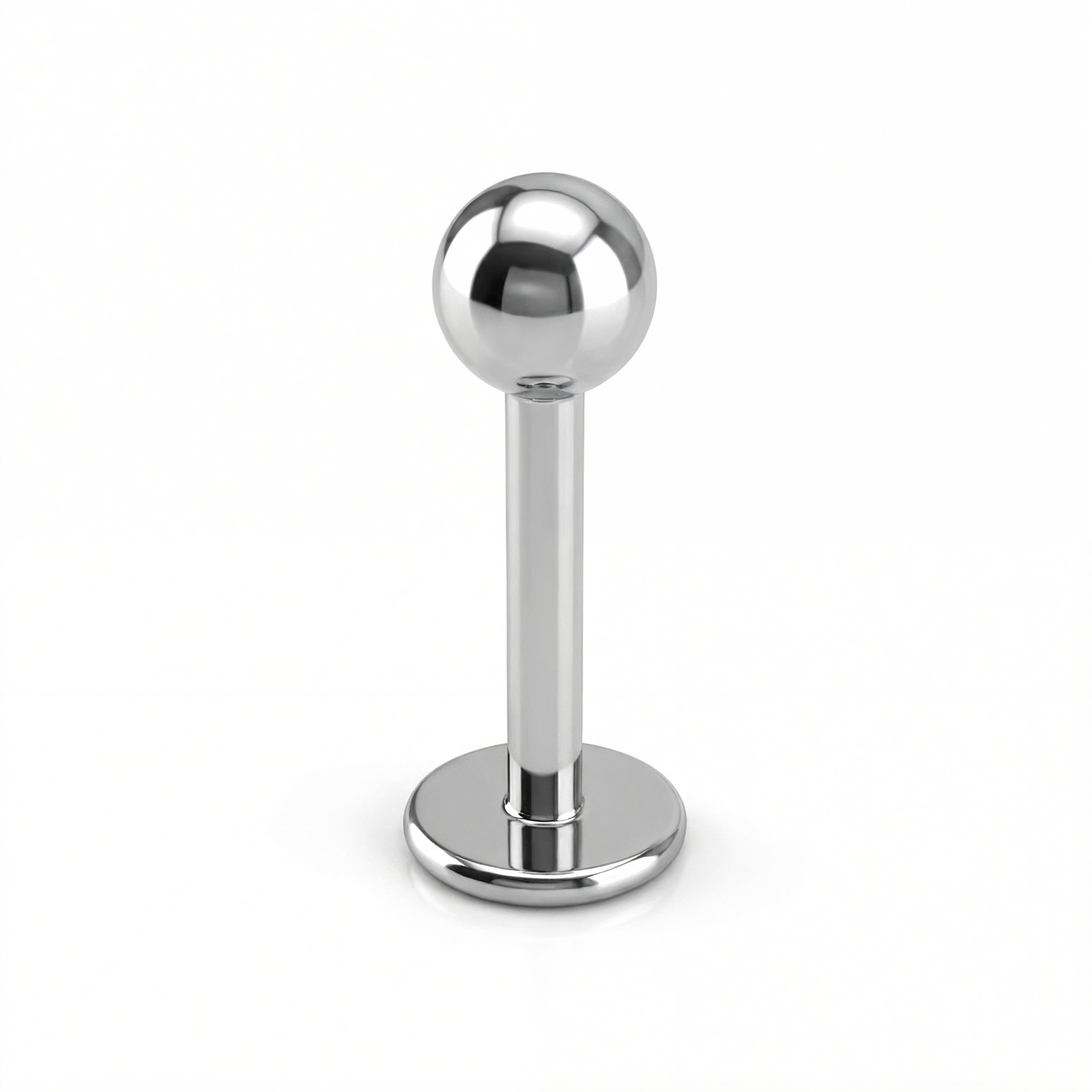 Labret con pallina in Acciaio Chirurgico 316L - Piercing per lobo, helix, forward helix, conch, flat, tragus, minimal, labret, medusa, monroe