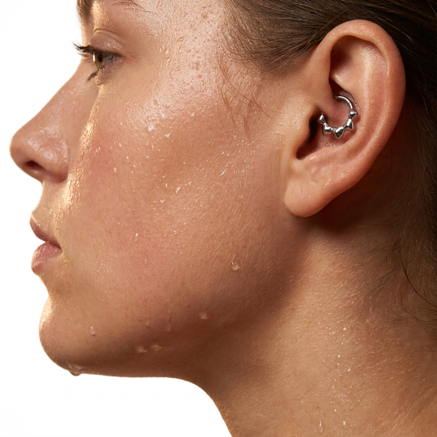 Piercing con cuoricini in Acciaio Chirurgico 316L - Piercing per Lobo, helix, daith, septum