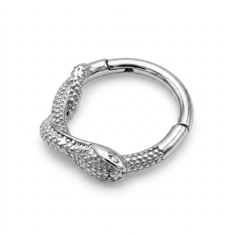 Piercing con serpente in Acciaio Chirurgico 316L - Piercing per Lobo, helix, daith, septum