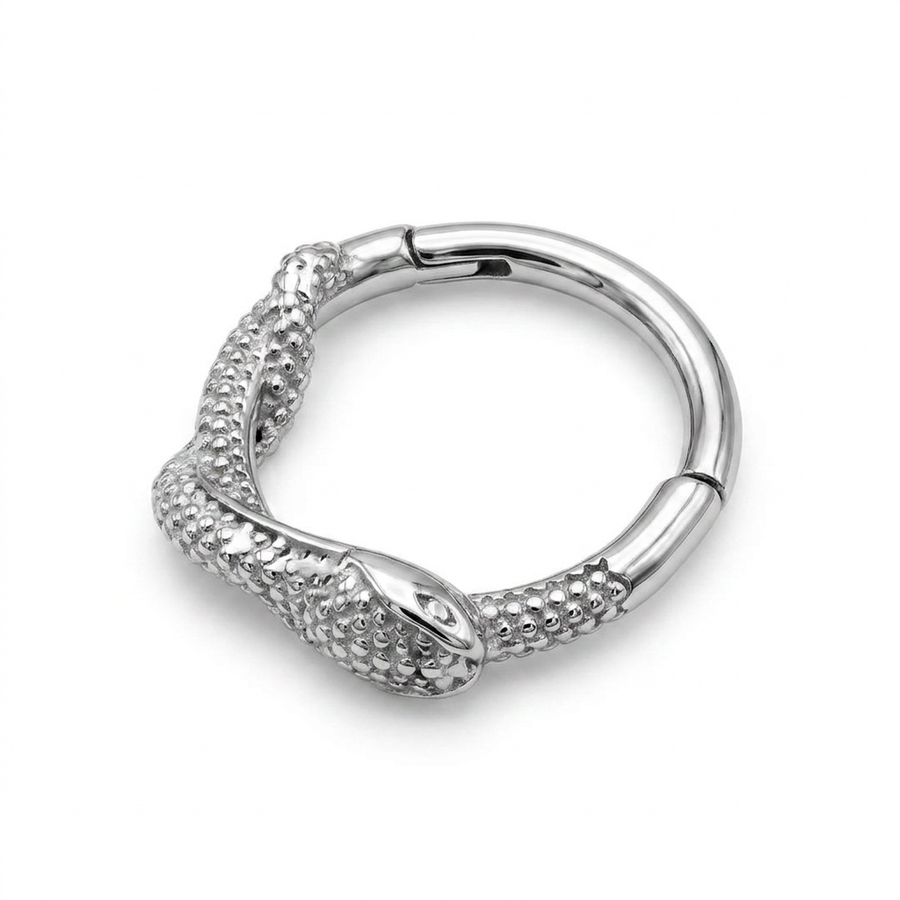 Piercing con serpente in Acciaio Chirurgico 316L - Piercing per Lobo, helix, daith, septum