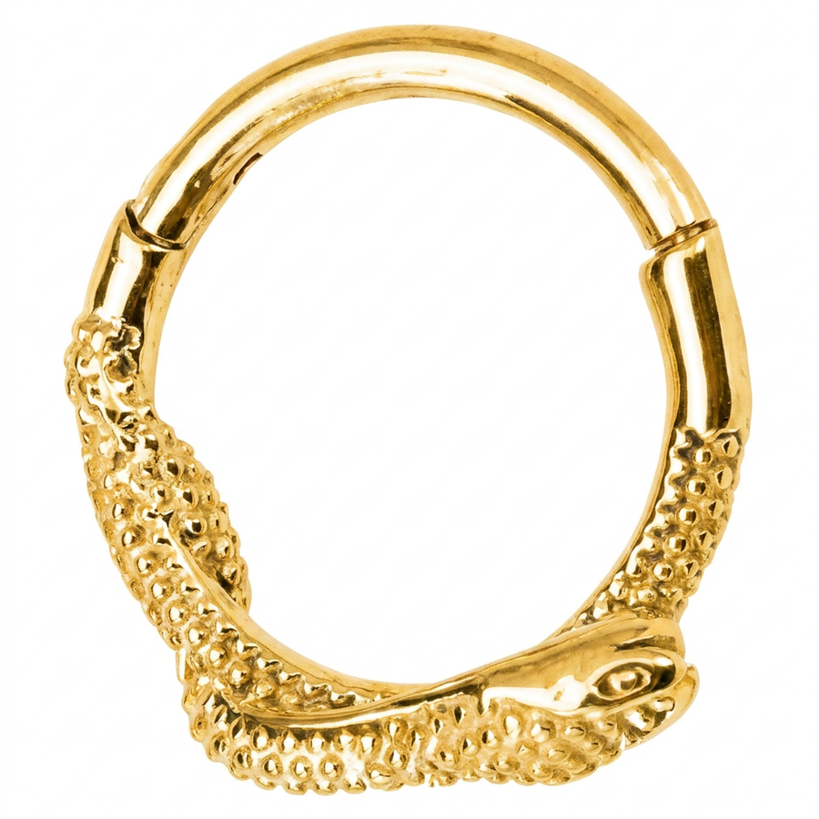 Piercing con serpente in Acciaio Chirurgico 316L - Piercing per Lobo, helix, daith, septum