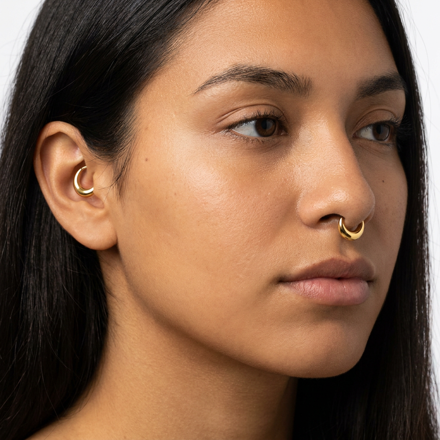 Piercing con bombatura in Acciaio Chirurgico 316L - Piercing per lobo, helix, daith, septum