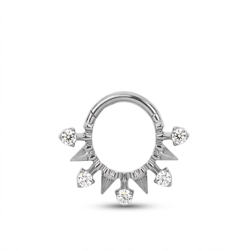 Piercing con zirconi in Acciaio Chirurgico 316L - Piercing per lobo, helix, daith, septum
