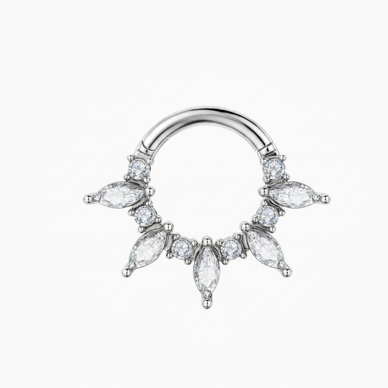 Piercing con zirconi in Acciaio Chirurgico 316L - Piercing per Lobo, helix, daith, septum