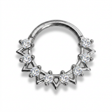 Piercing con zirconi e punte in Acciaio Chirurgico 316L - Piercing per lobo, helix, daith, septum