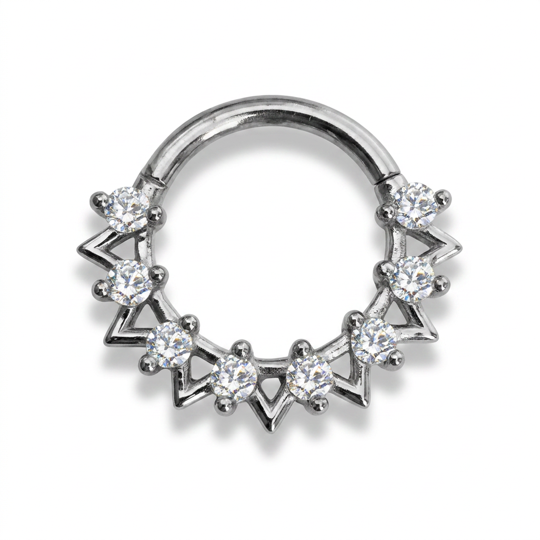Piercing con zirconi e punte in Acciaio Chirurgico 316L - Piercing per lobo, helix, daith, septum