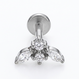 Piercing con zirconi in Acciaio Chirurgico 316L - Piercing per lobo, helix, forward helix, conch, flat, tragus
