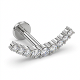 Piercing con zirconi in acciaio chirurgico 316L - Piercing per lobo, helix, forward helix, conch, flat, tragus