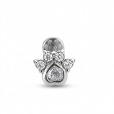 Piercing con zirconi in Acciaio Chirurgico 316L - Piercing per lobo, helix, forward helix, conch, flat, tragus
