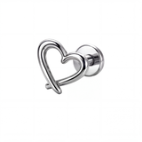 Piercing con cuore in Acciaio Chirurgico 316L - Piercing per lobo, helix, forward helix, conch, flat, tragus