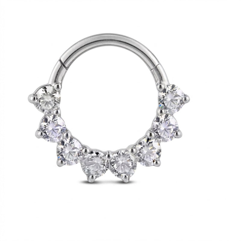 Piercing con zirconi in Acciaio Chirurgico 316L - Piercing per lobo, helix, daith, septum