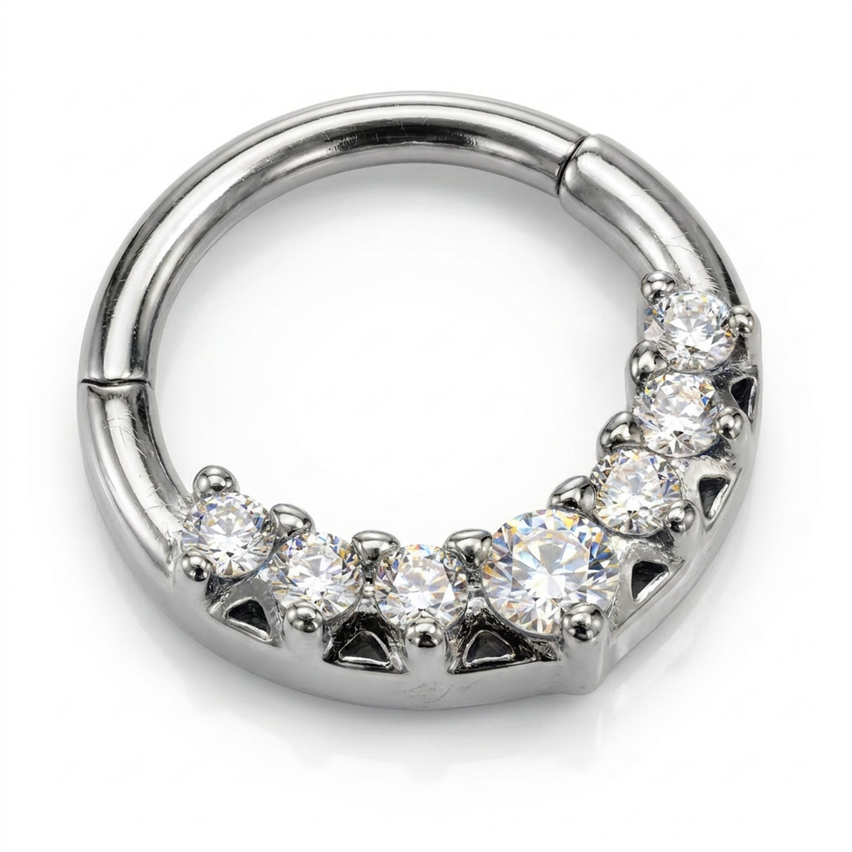 Piercing con zirconi in Acciaio Chirurgico 316L - Piercing per lobo, helix, daith, septum