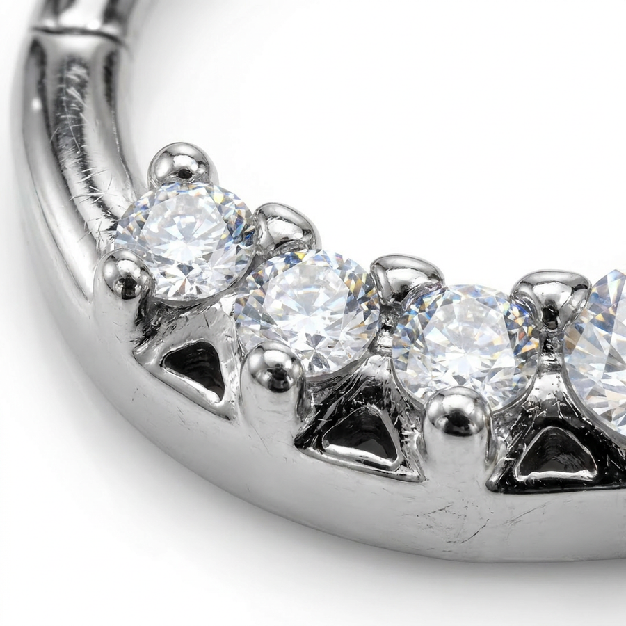 Piercing con zirconi in Acciaio Chirurgico 316L - Piercing per lobo, helix, daith, septum