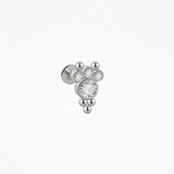Piercing con zirconi e palline in Acciaio Chirurgico 316L - Piercing per lobo, helix, forward helix, conch, flat, tragus