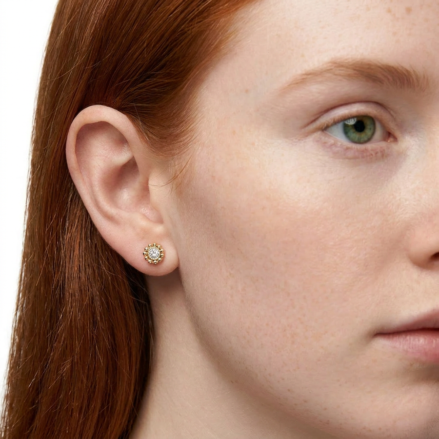 Piercing con zirconi e palline in Acciaio Chirurgico 316L - Piercing per lobo, helix, forward helix, conch, flat, tragus